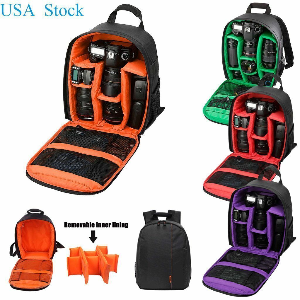 Extra Large Digital Camera Shoulder Backpack SLR DSLR Bag for Nikon Sony Canon