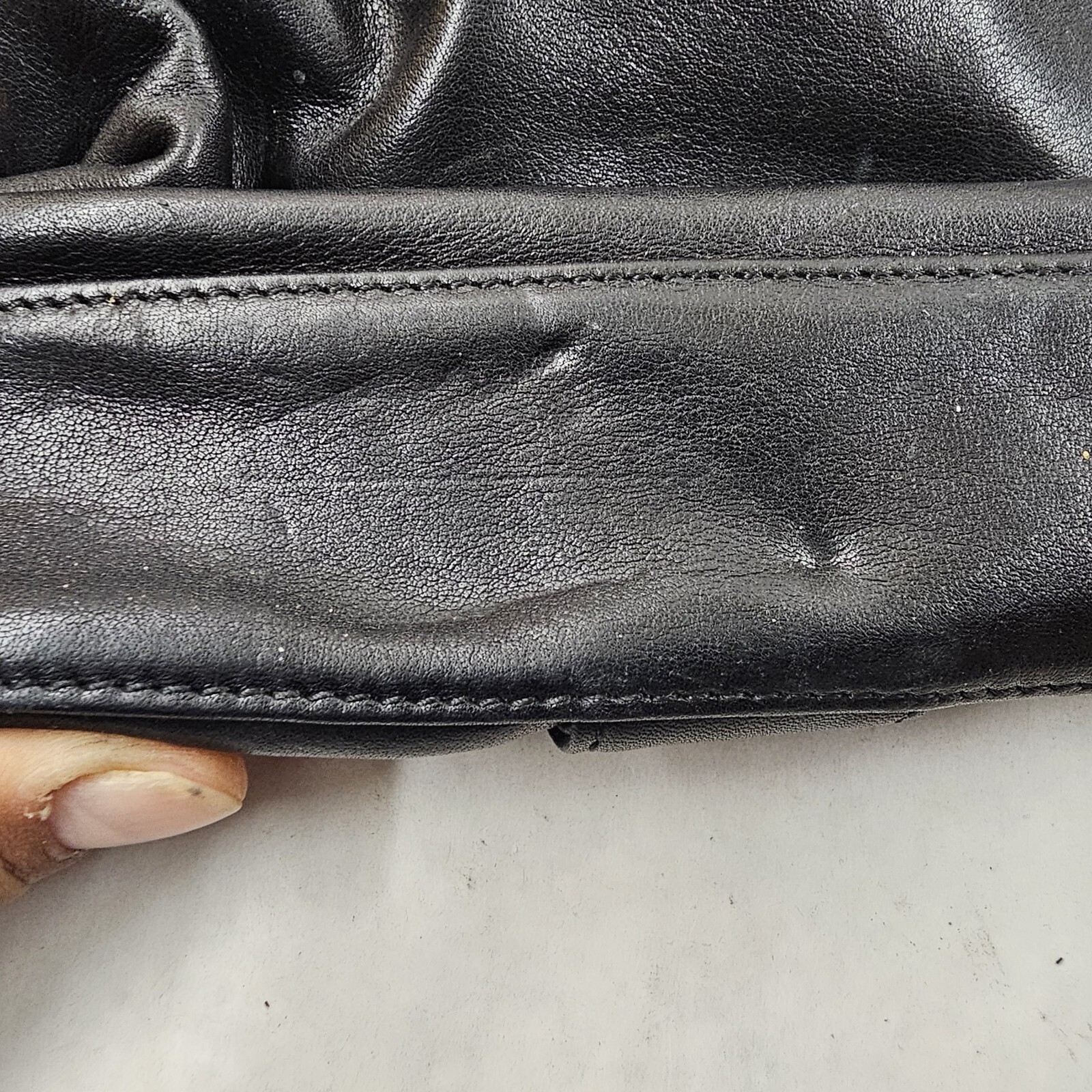 Vintage TUMI Alpha 907D3 Genuine Leather Slim Business Black Double Handles