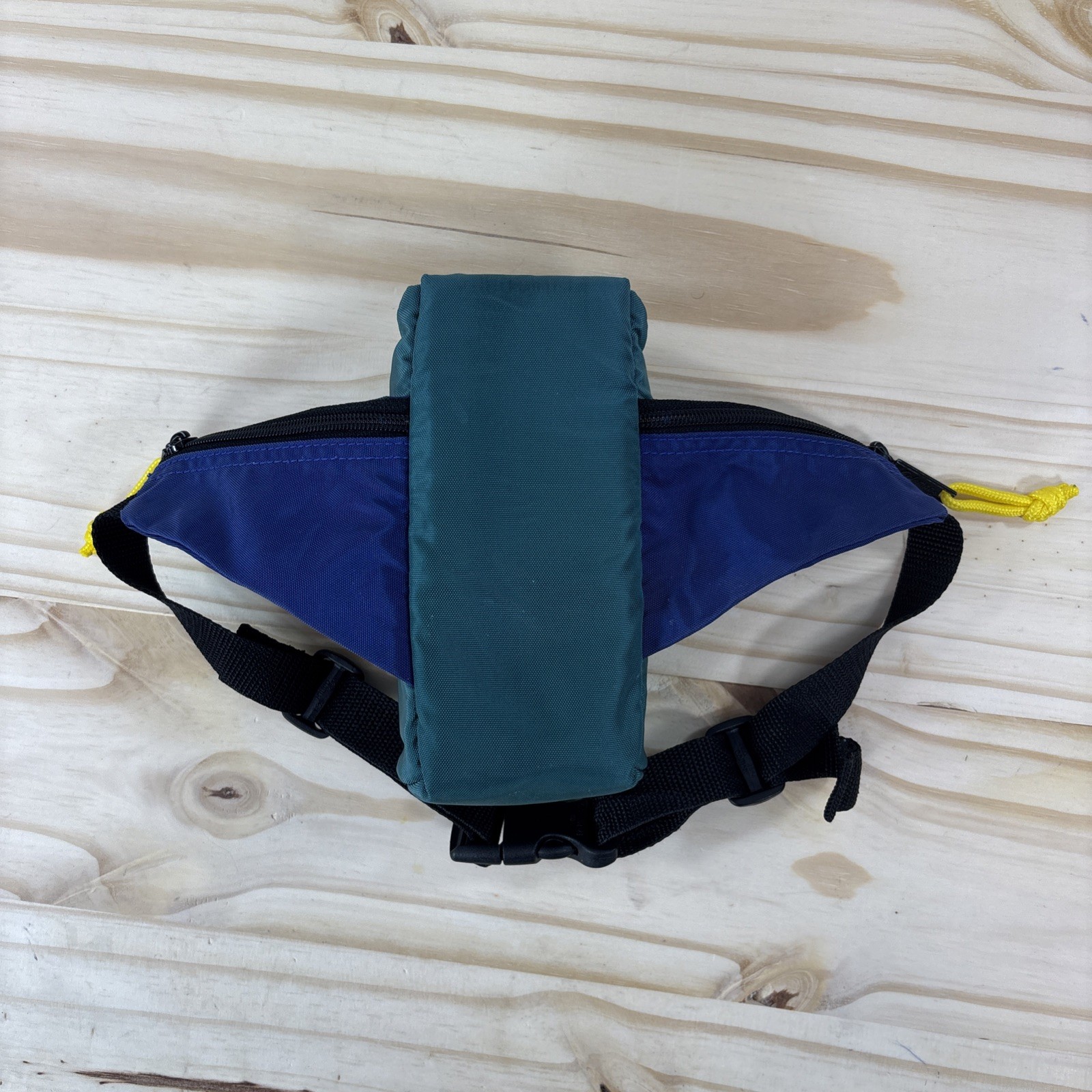 Vtg Coleman Nylon Fanny Pack Single Water Bottle Holder Adjustable Pockets Retro