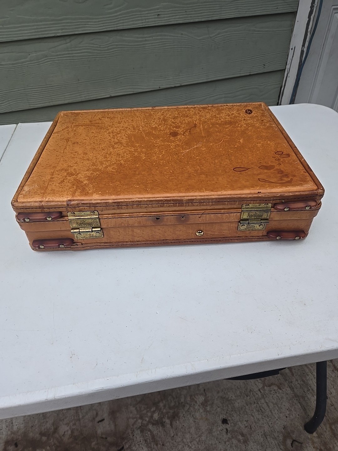 Vintage Hartmann briefcase leather attache tan brown classic business