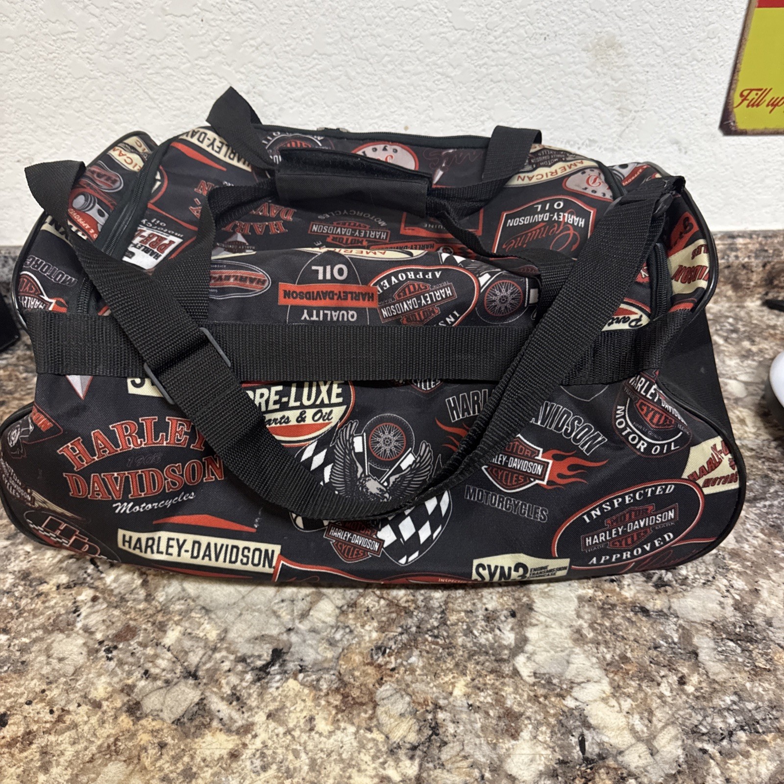 Harley-Davidson Logo All-over Print Sport Lightweight Duffel Gym Bag (20x9x10)