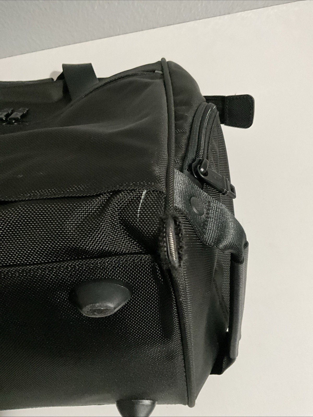 TUMI ‘Alpha 2’ Black Nylon Framed Soft Duffle Bag – 221261D2U