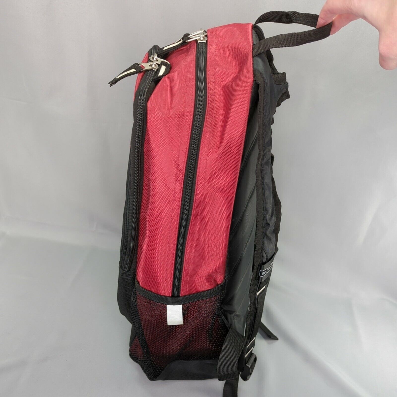 OGIO Backpack with Audio Port & Pocket Built In Red Black Centralia College Trio