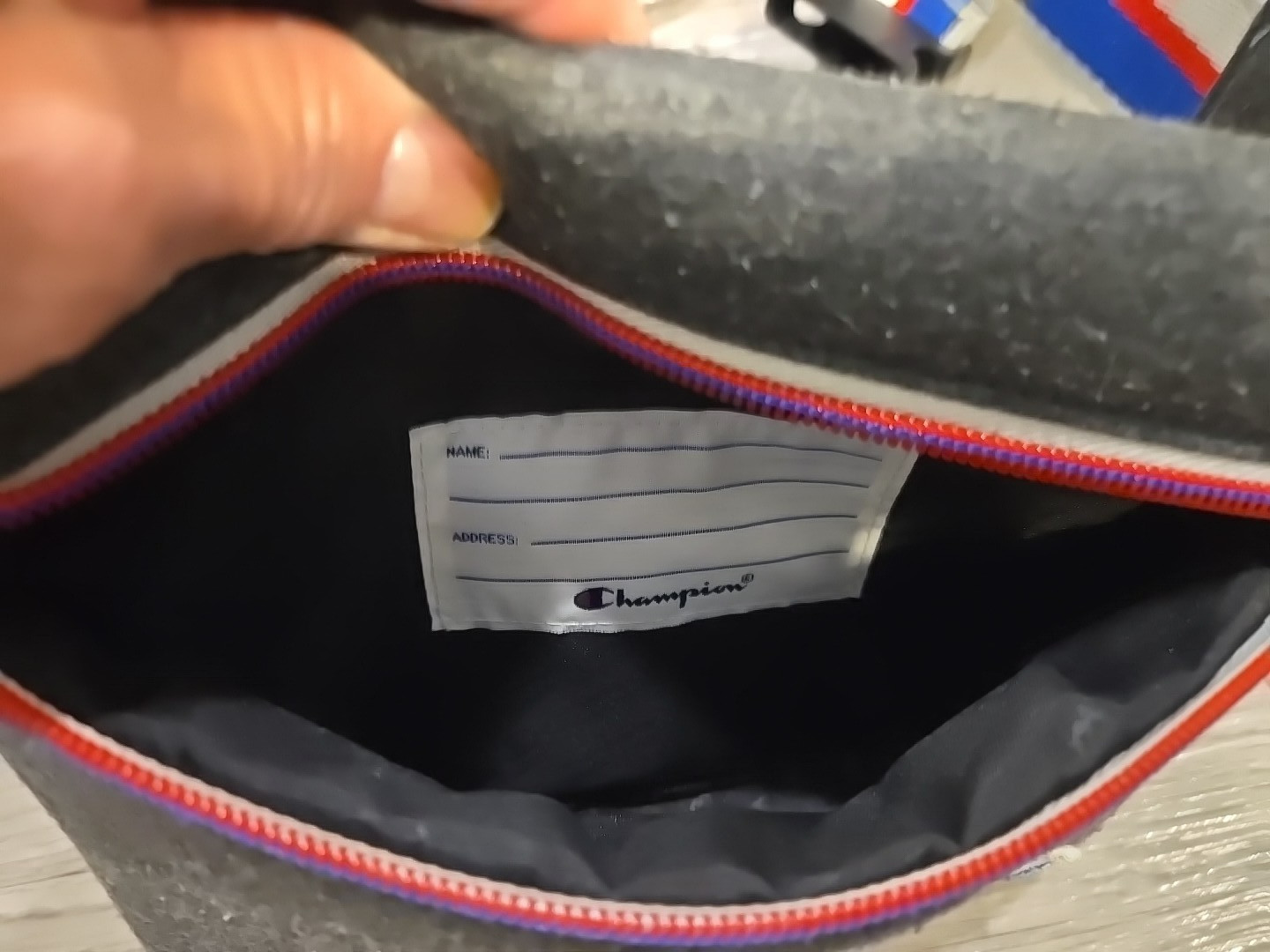 Champion Multi Purpose Zipper Fanny Pack Bum Bag Belt Adjustable Dark Grey Gray