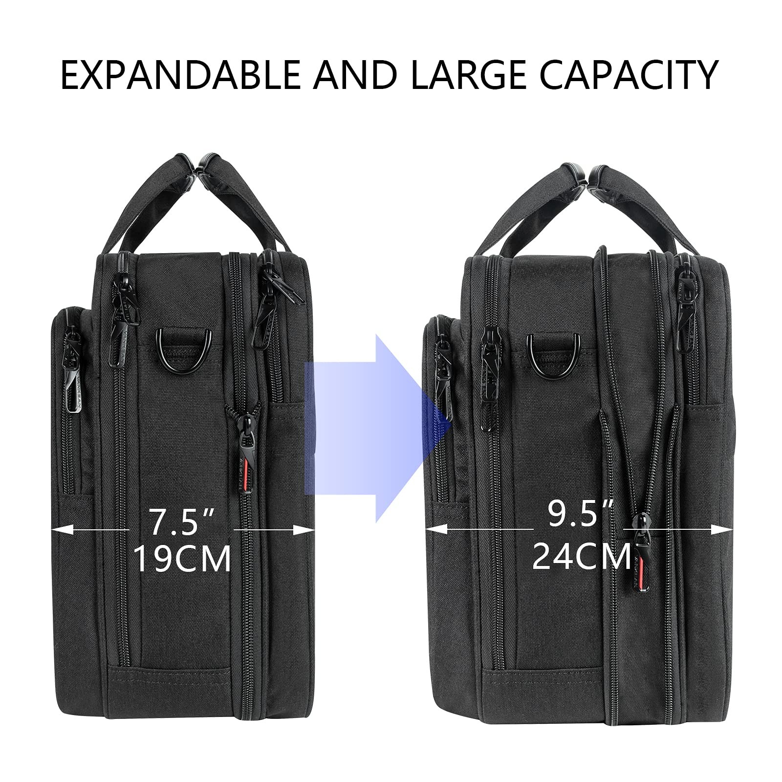 VANKEAN Laptop Briefcase for Hombres Mujeres 17 3 Inch Laptop Bag Water Repel