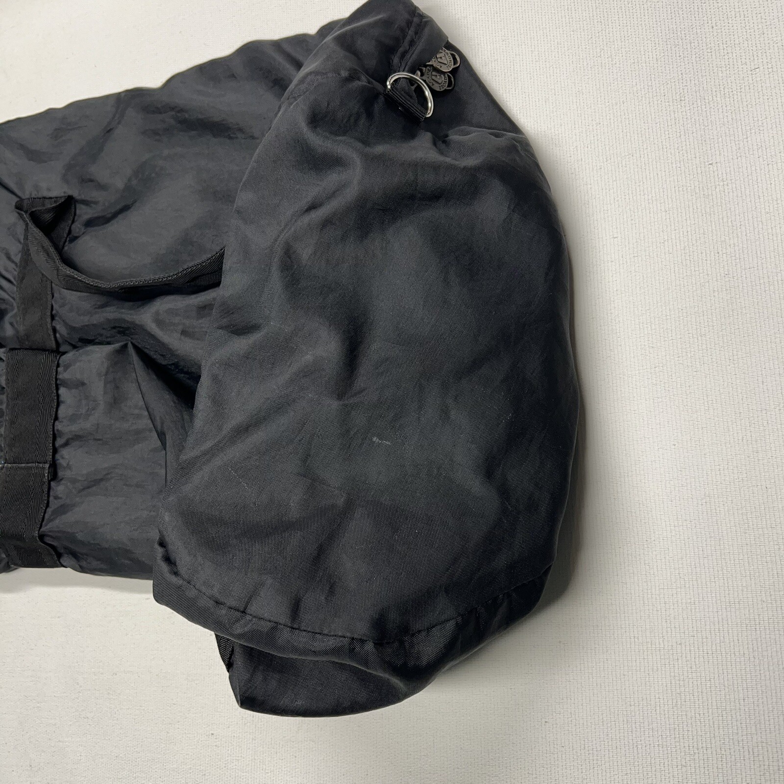 VTG Academy Broadway Bag Black Duffel Nylon Gym Travel Camping Zip Logo Y2K