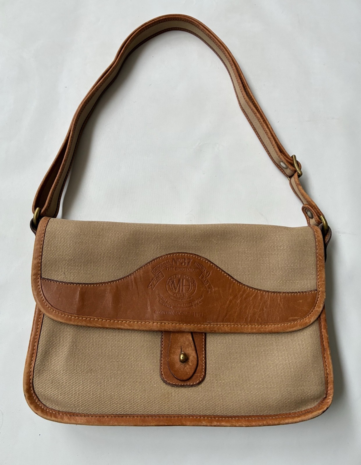 Vintage Ghurka No 37 The Spectator Canvas Leather Crossbody Bag Marley Hodgson