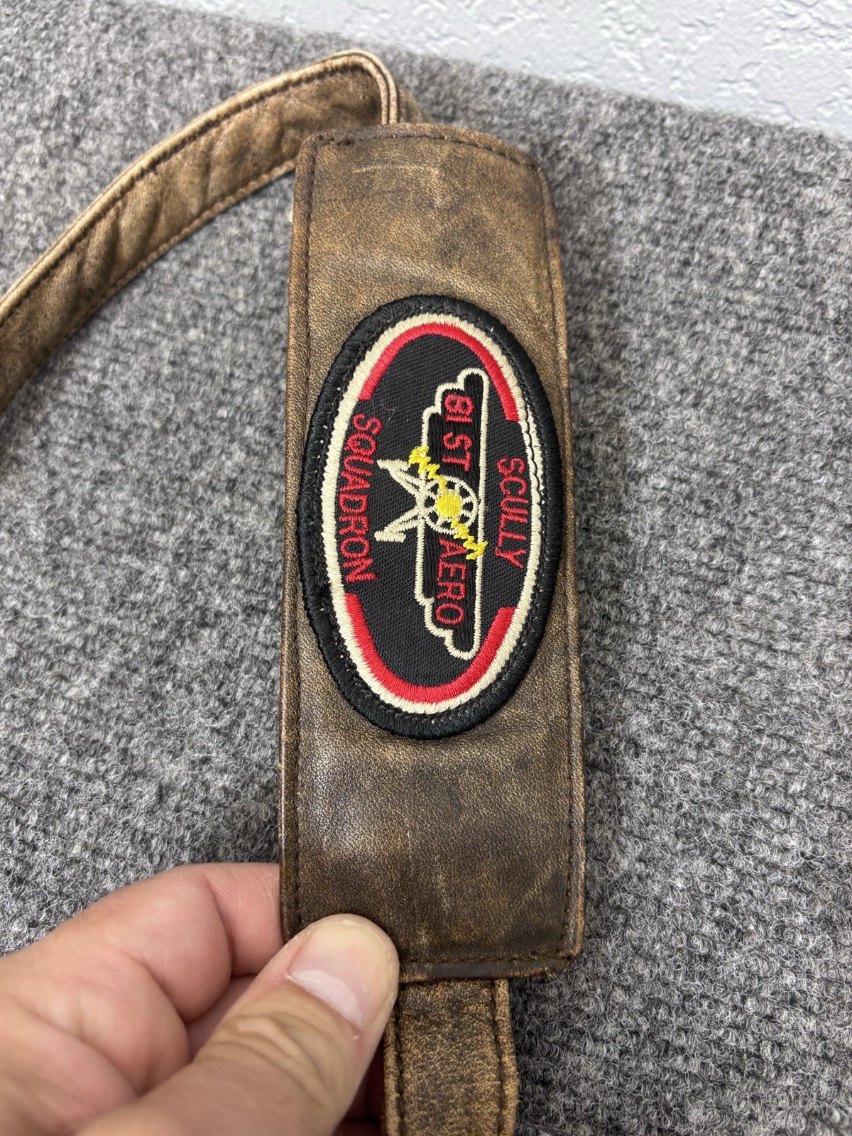Leather Scully Squadron 81st Aero Travel Shoulder Bag Pilot