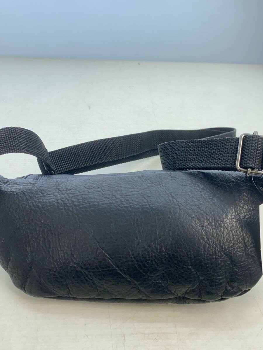 MR.OLIVE Waist Bag, Leather, Black, Plain