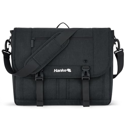 15.6 Inch Laptop Messenger Bag for Men & Women, Large Crossbody 15 Inch Black