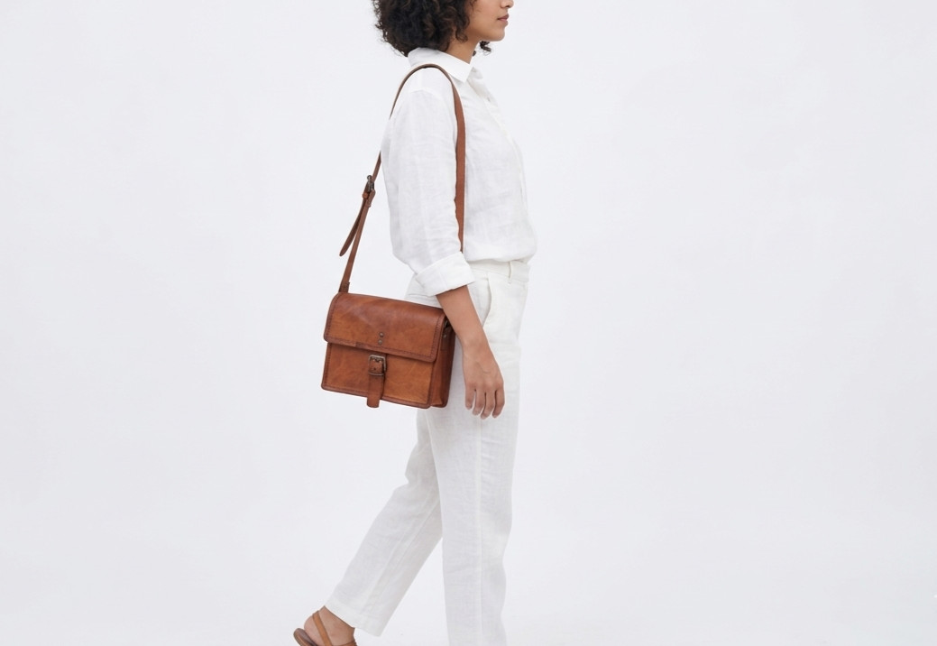 9 In Vintage Leather Crossbody Sling Bag Handbag Satchel Purse Messenger Bags