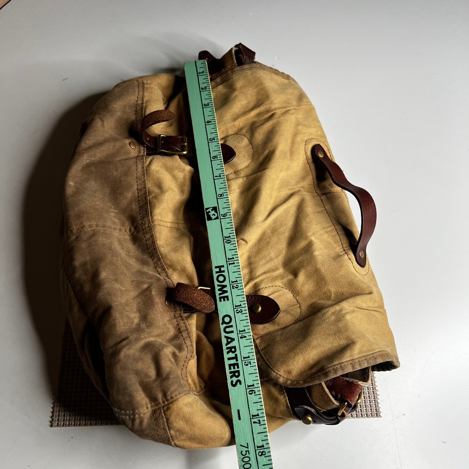 J.Crew Abingdon Messenger Bag Waxed Canvas Leather Field Satchel Laptop Bag