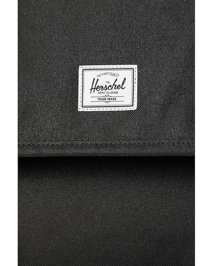 Herschel Supply Co. Black/Saddle Brown Cove Messenger Bag 15.5x15x5.5 $80 Retail