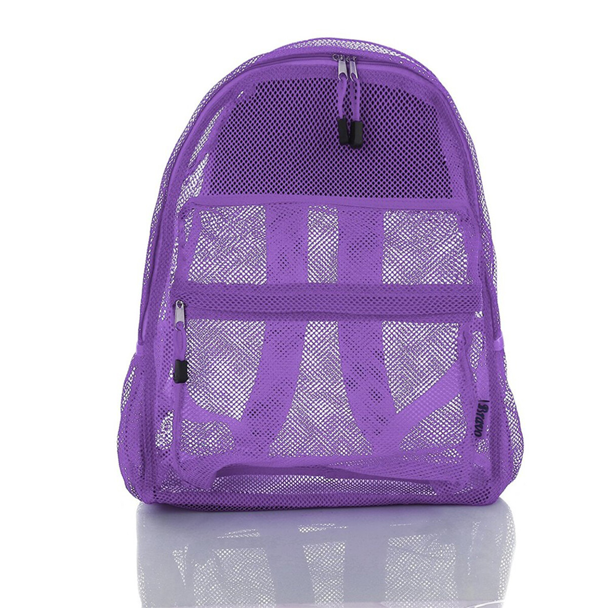 Semi-Transparent Mesh Backpack with Comfort Padded Straps, Black