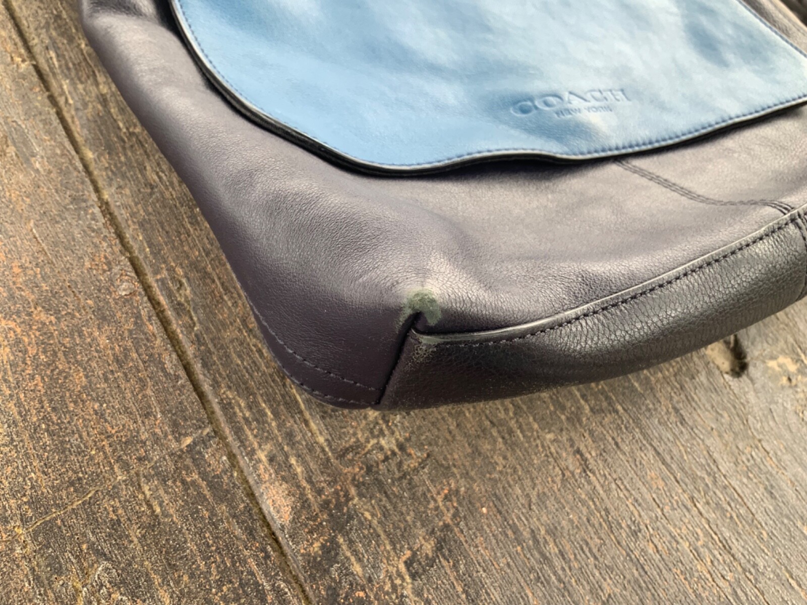 Coach Metropolitan, Sullivan Blue Leather, Crossbody , Messenger, Map Bag.