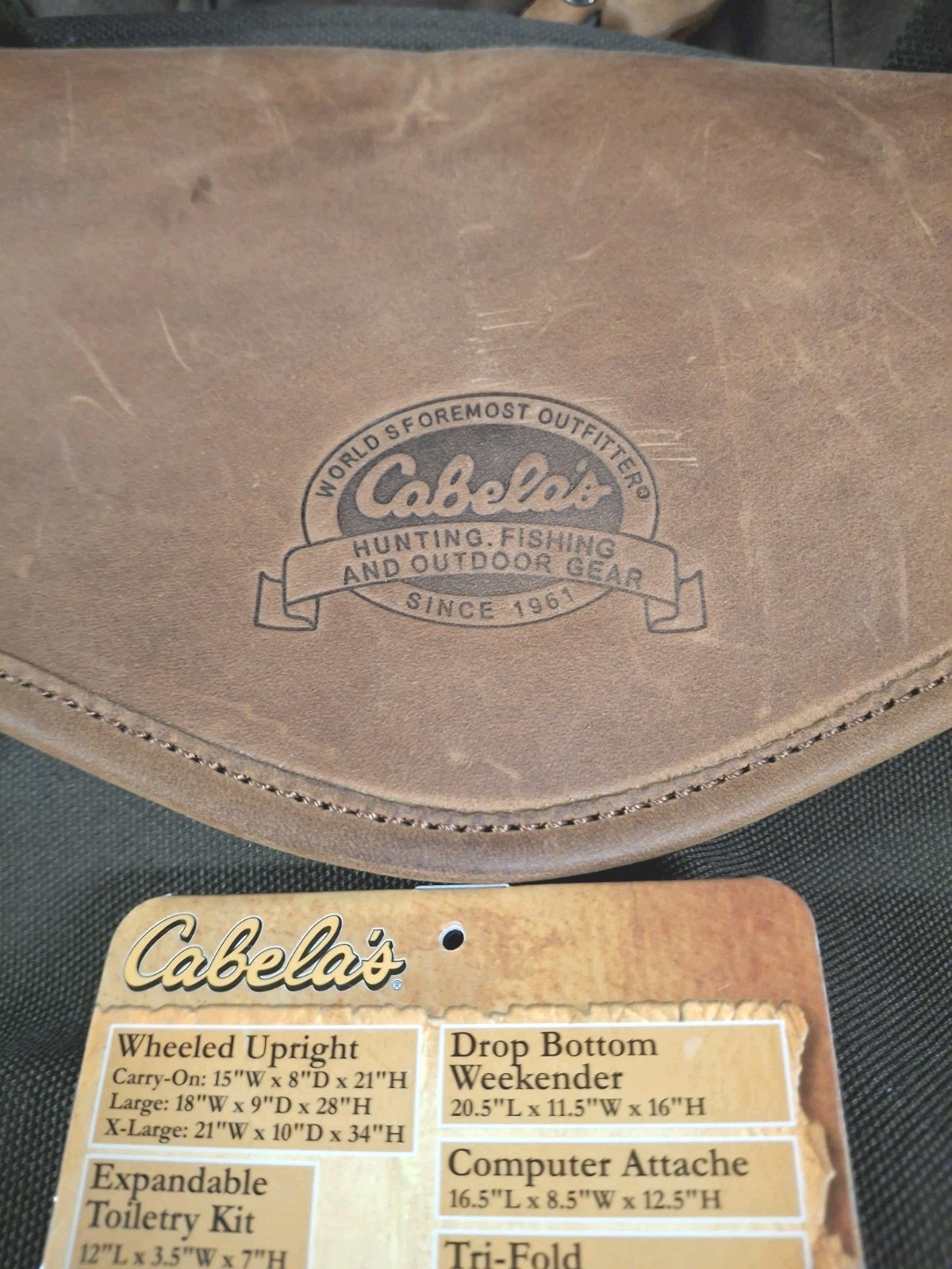 Cabelas Leather & Canvas Carry-On/Briefcase, Never Used, With Tags