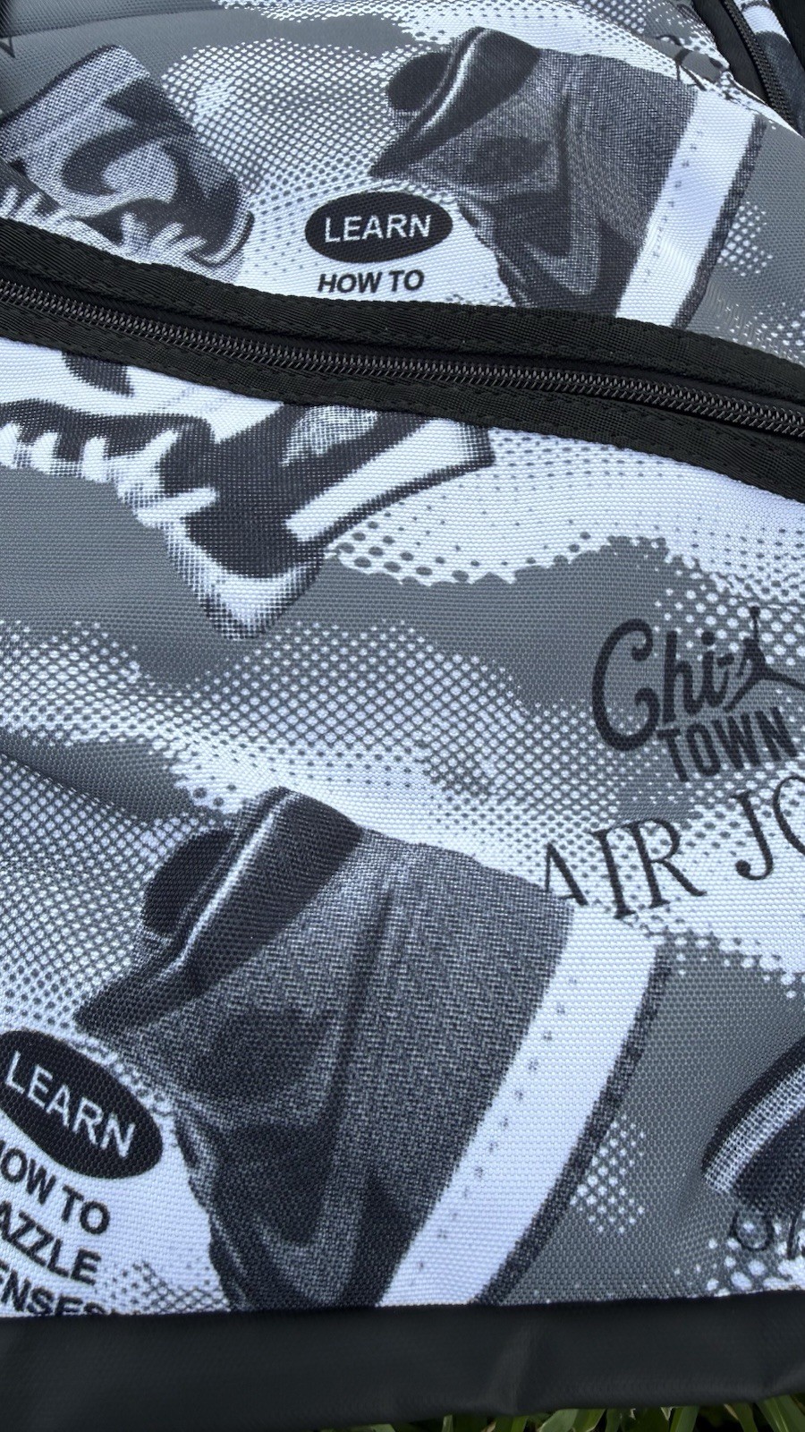 New Jordan Air Patrol Backpack White And Black Iconic Logo Print