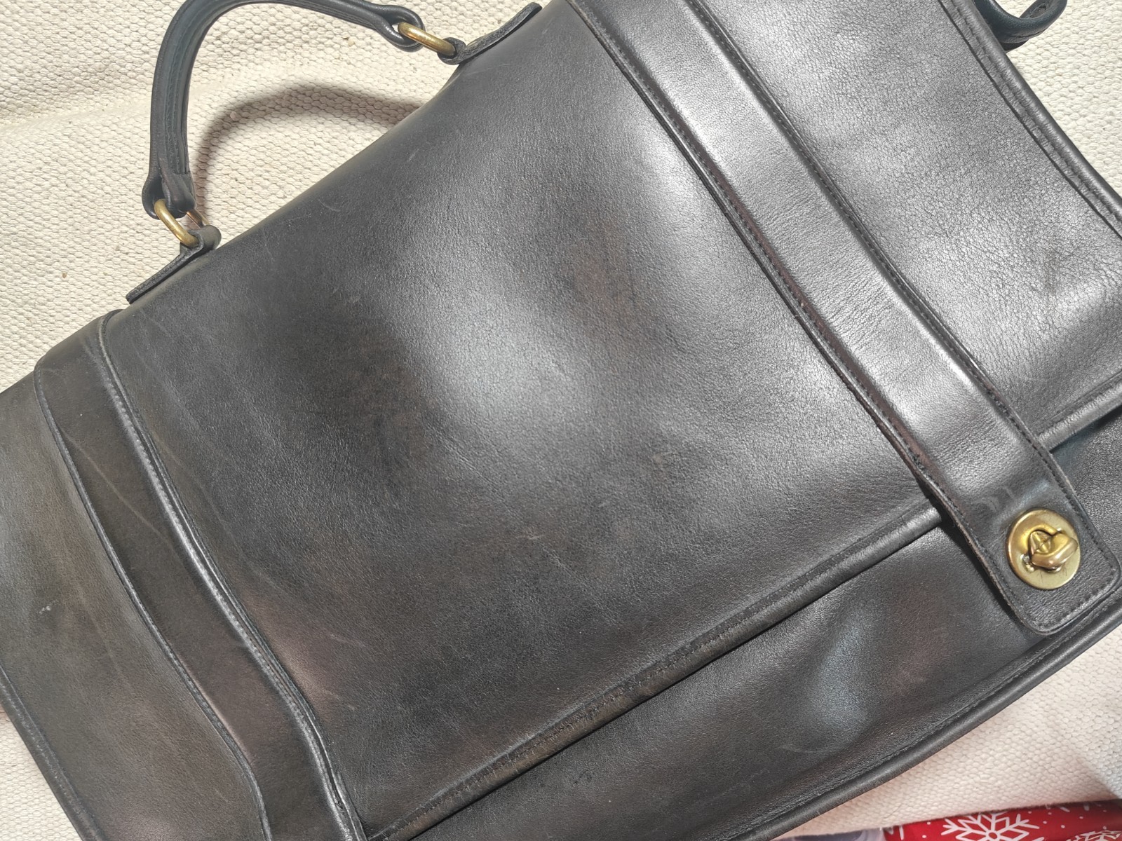 Vintage Coach Messenger Bag Two Tone Work Bag Laptop Rugged And Edgy USA
