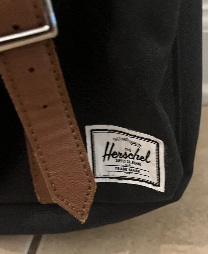 Herschel Dawson Backpack, Black/Tan Synthetic Leather