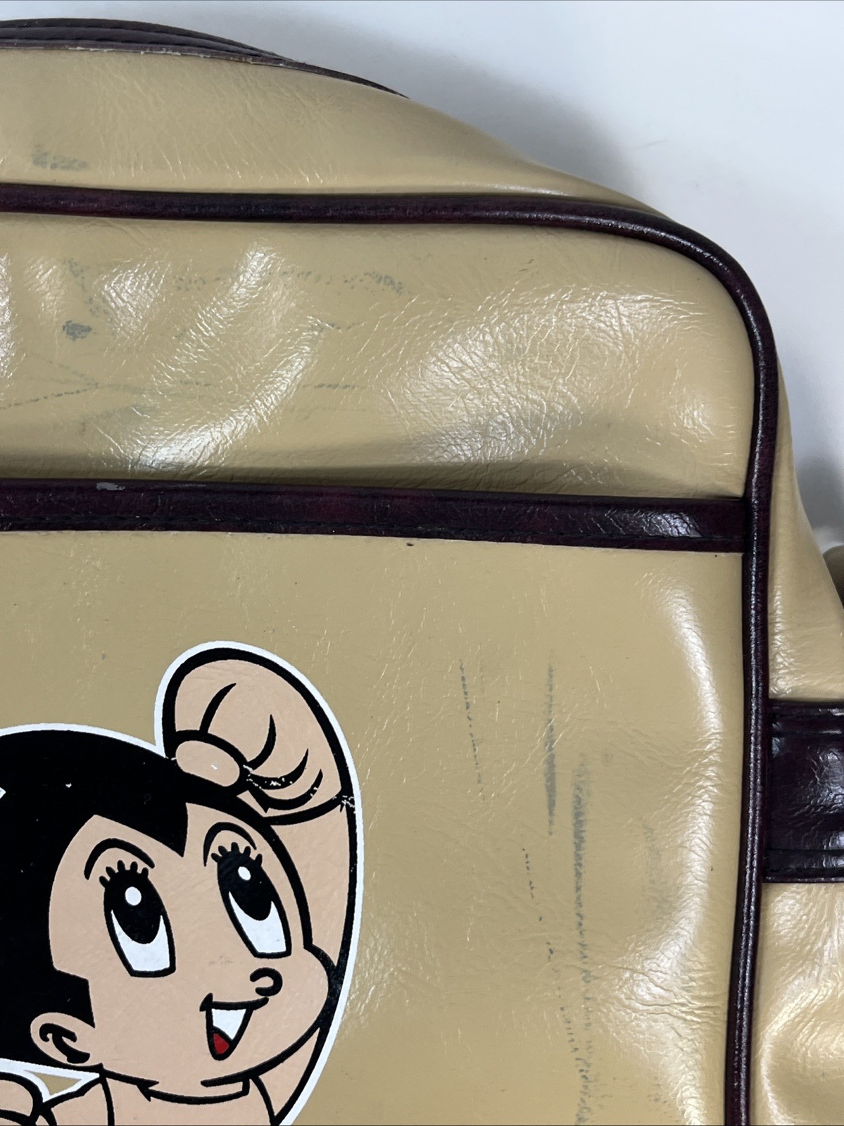 Astro Boy Backpack Vinyl Thailand used 14″ wear stains