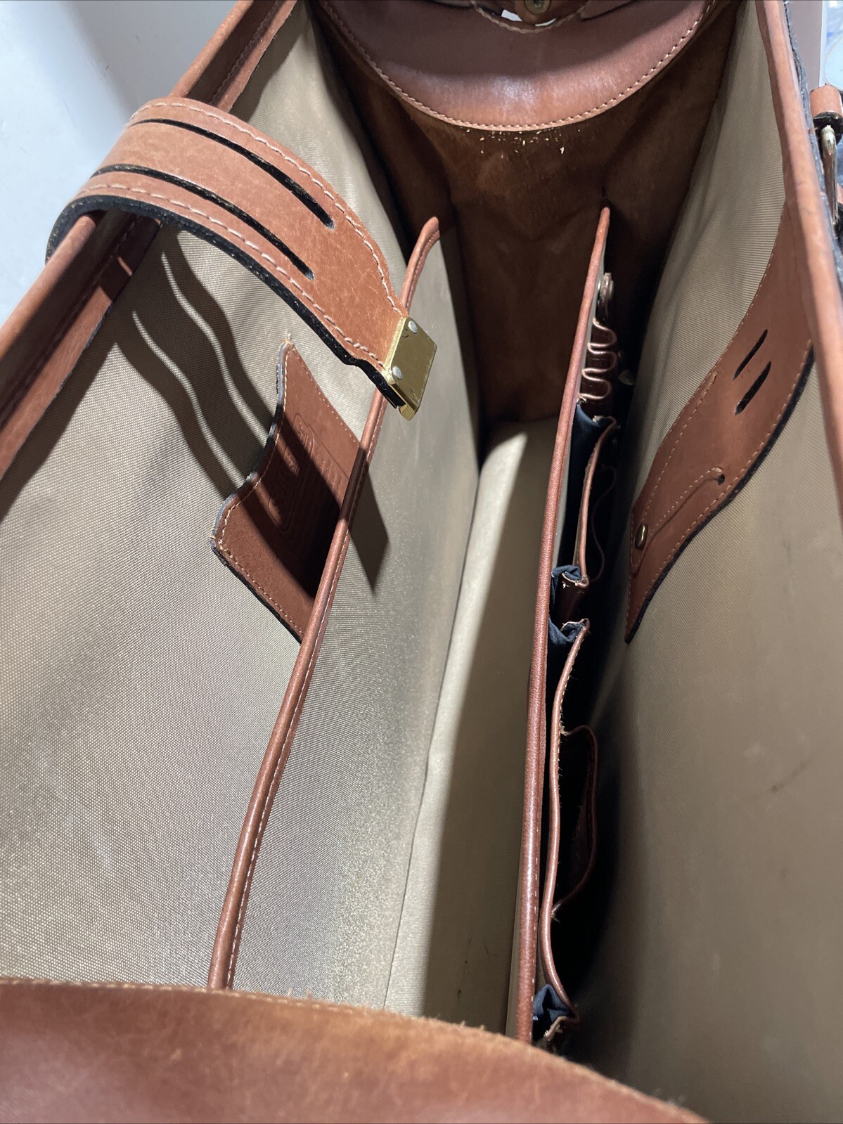 Schlesinger Brown Leather Briefcase