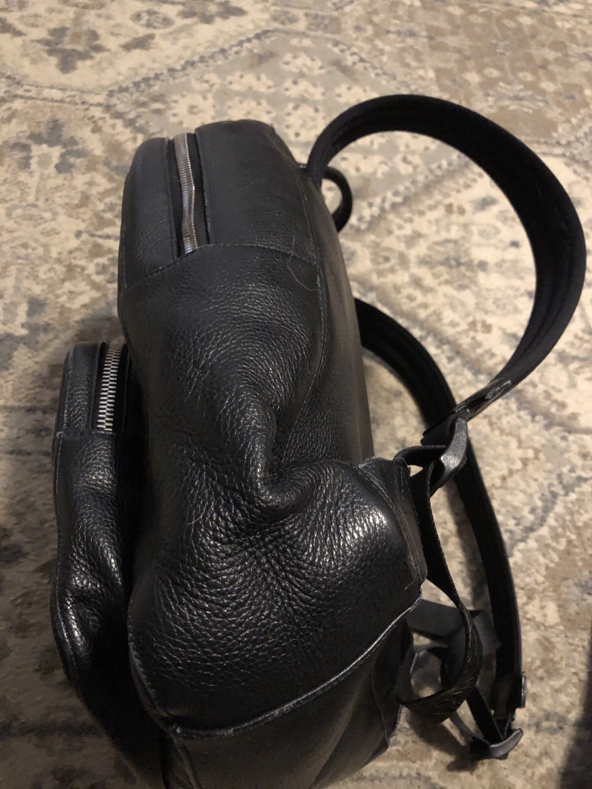 Montblanc Leather Rucksack Backpack app 30x40x17 cm Black Used meisterstruck