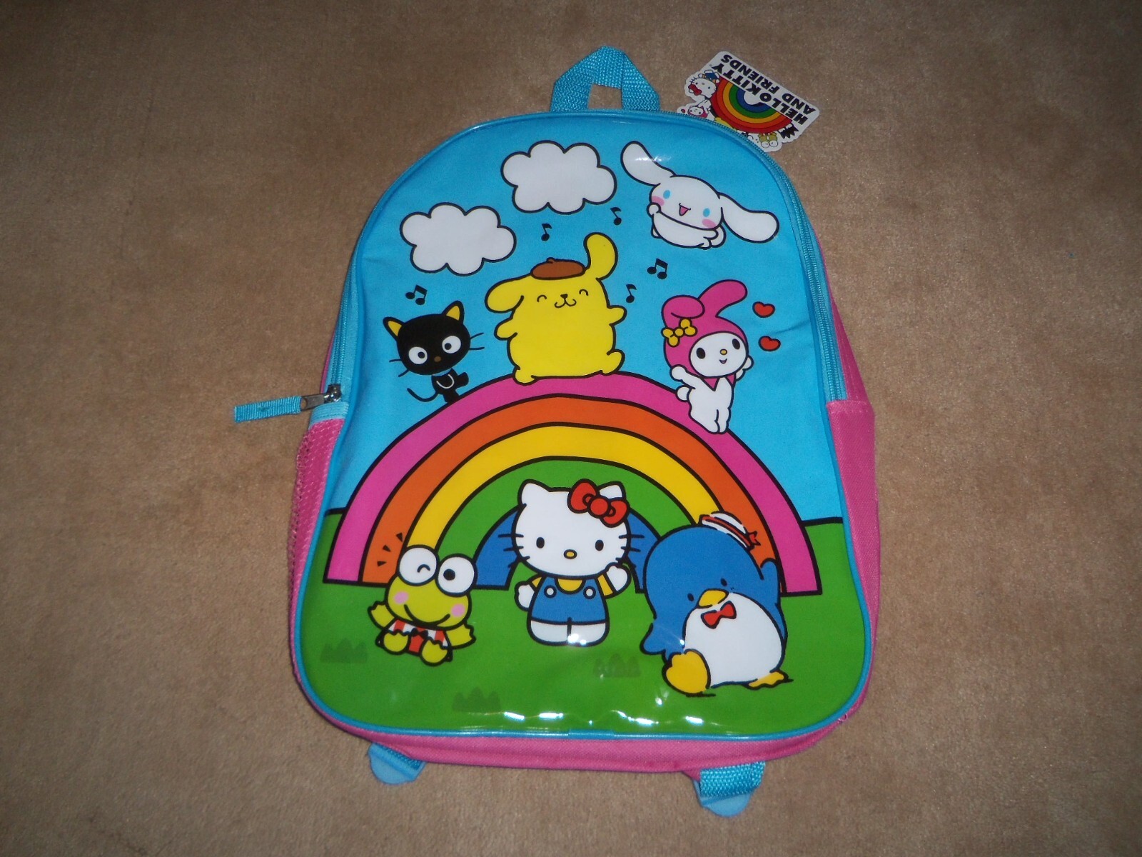 NEW, HELLO KITTY AND FRIENDS 15″ BACKPACK WITH SIDE POCKET