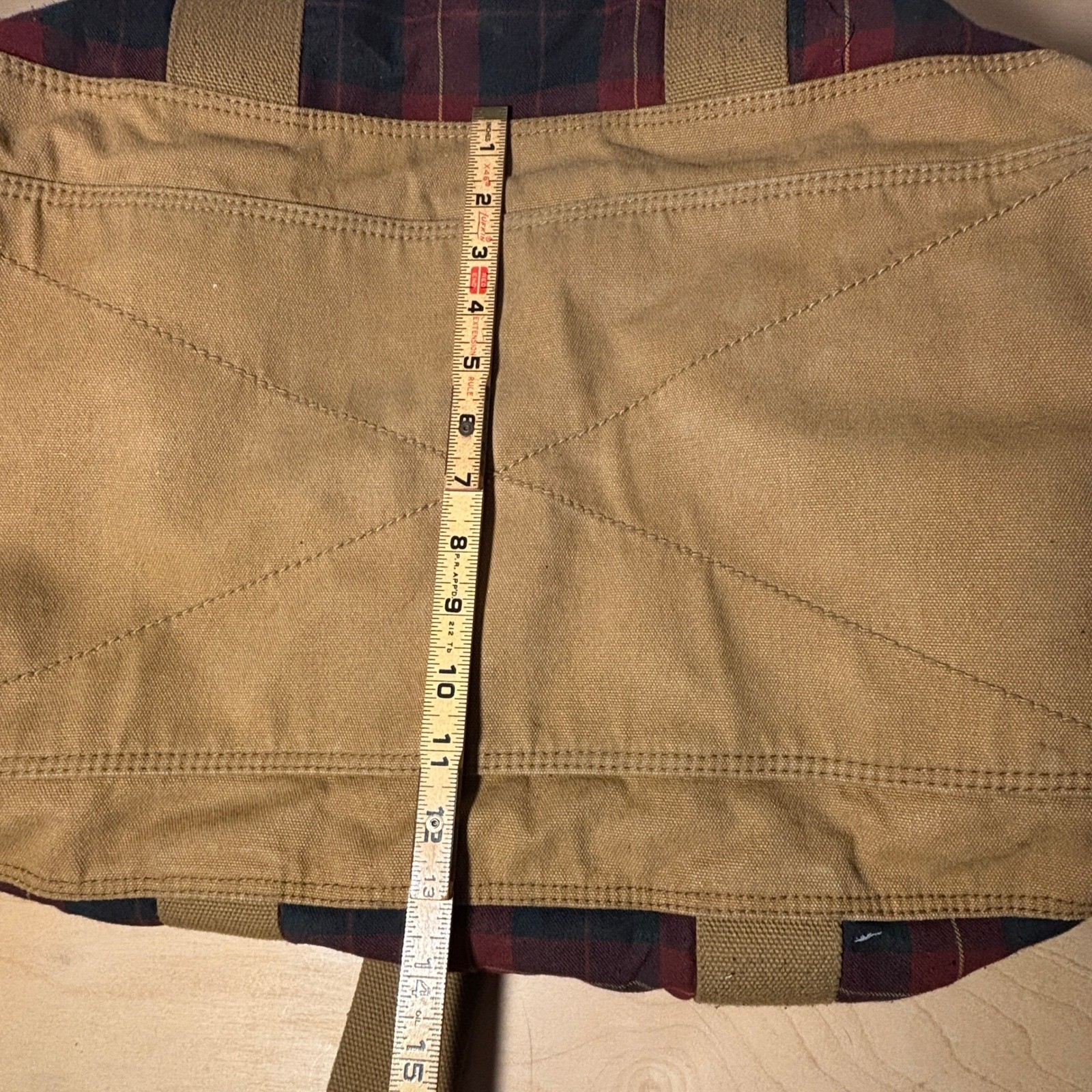 RARE Vtg Y2K American Eagle Duffle Bag Multicolor Plaid Canvas Carry On Weekend