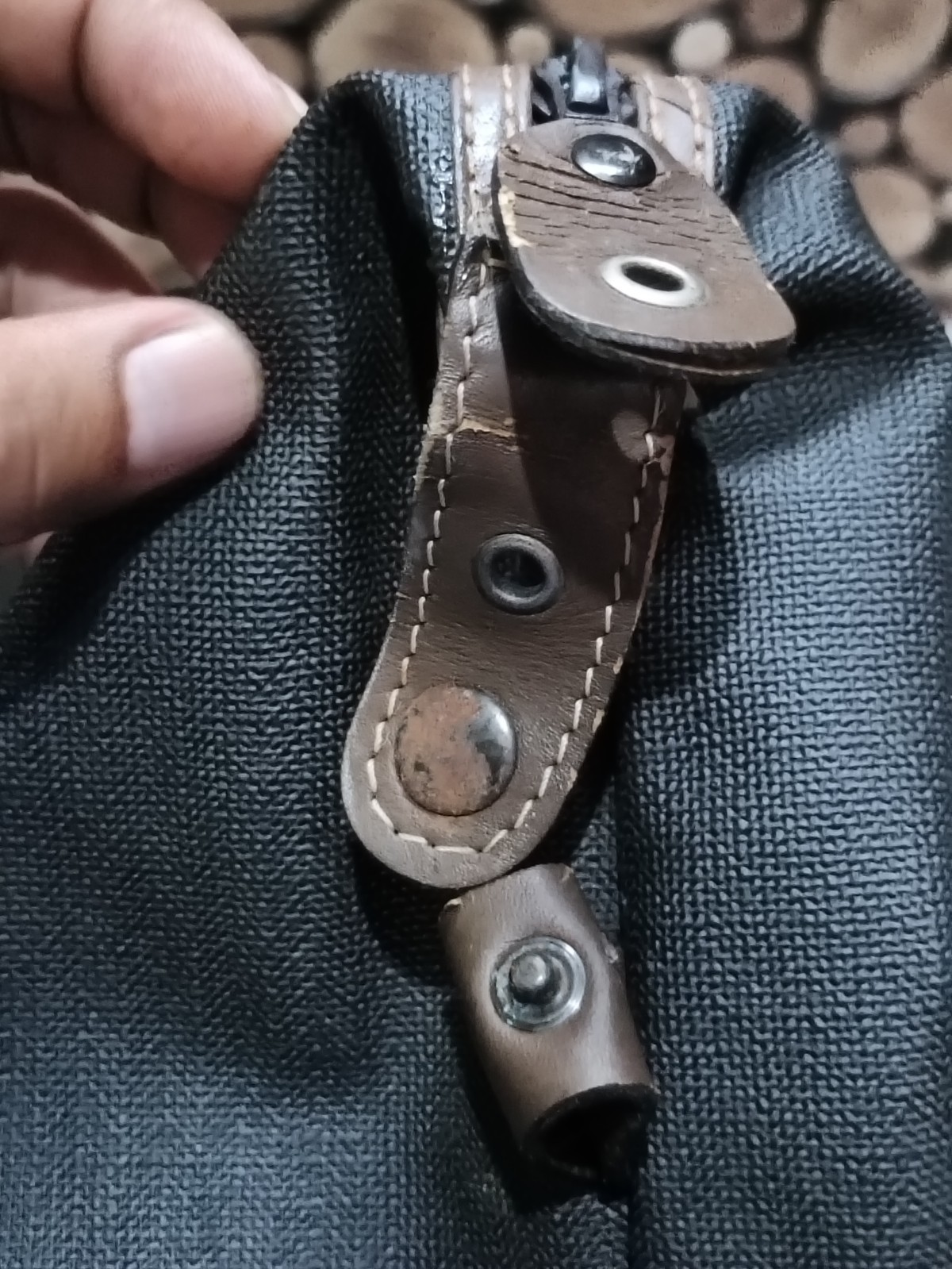 Alfred Dunhill canvas waxed boston bag