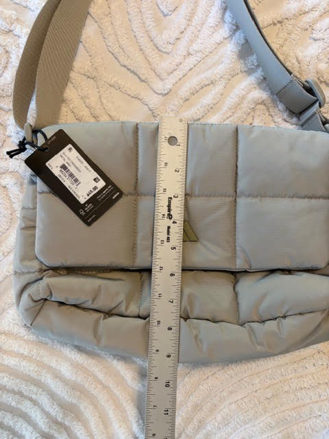 Adidas quilted, metal gray crossbody bag medium size NWT