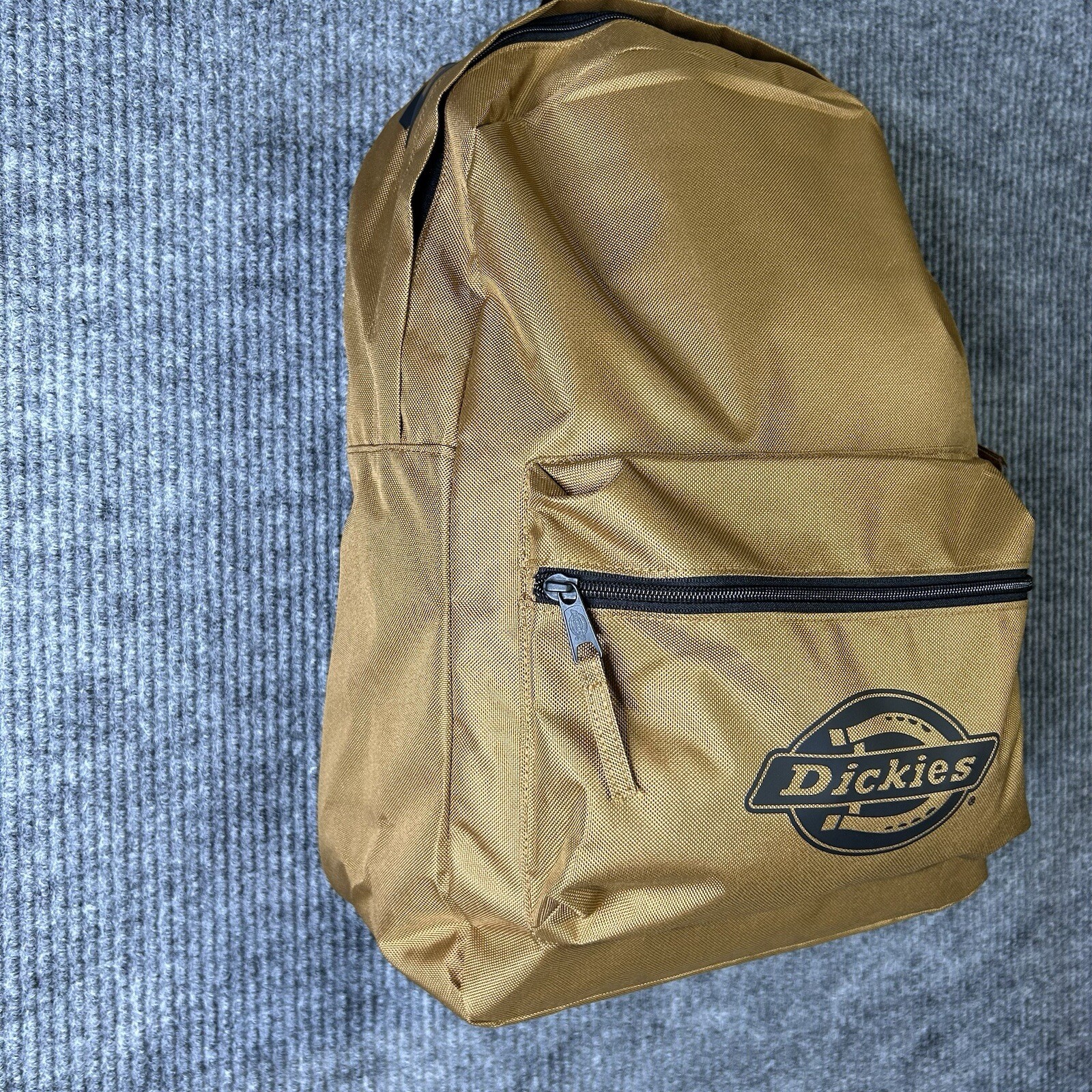 NEW Dickies Logo Backpack Brown Water Bottle Pocket School Everyday