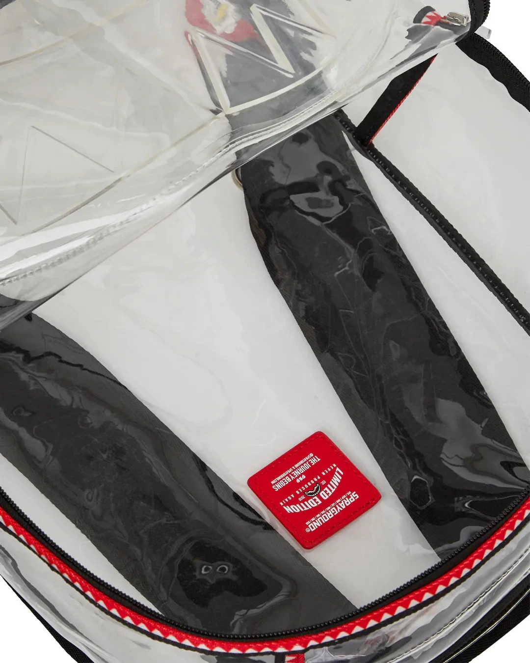 Sprayground 100% Transparent Backpack🔥New VSM Piping Clear Bookbag School Bag