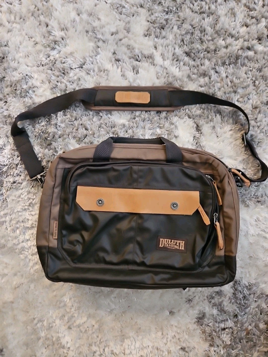 Duluth Trading Large Canvas Beefcase Briefcase Backpack Porter 44402 EUC!