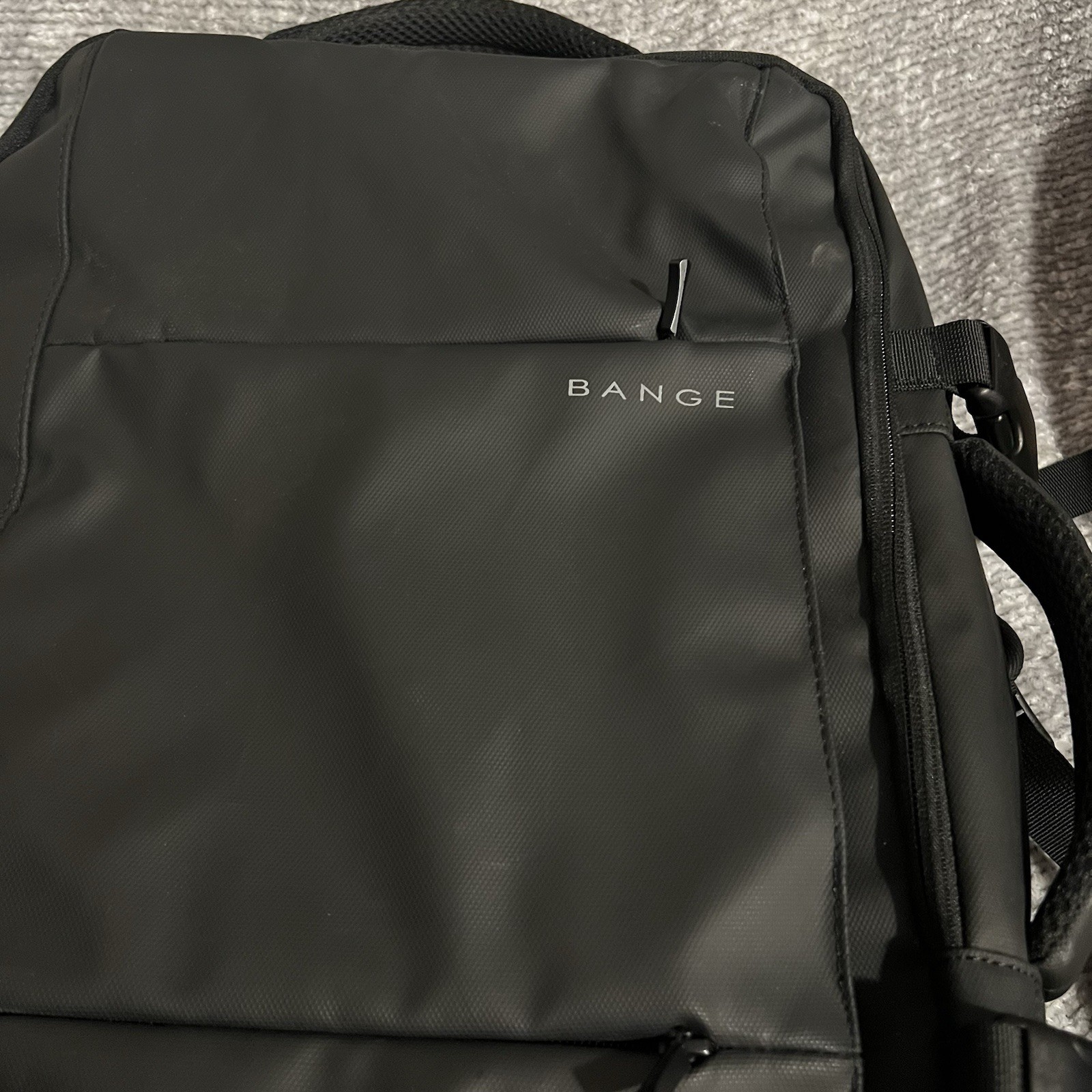 BANGE Expandable Travel Backpack 35L USB Laptop Carry On Black Waterproof Bag