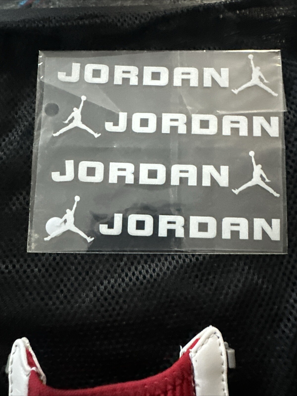 Jordan Drawstring Shoe Bag Shoe Carry Black Mesh 2004 Vintage Stickers Lot