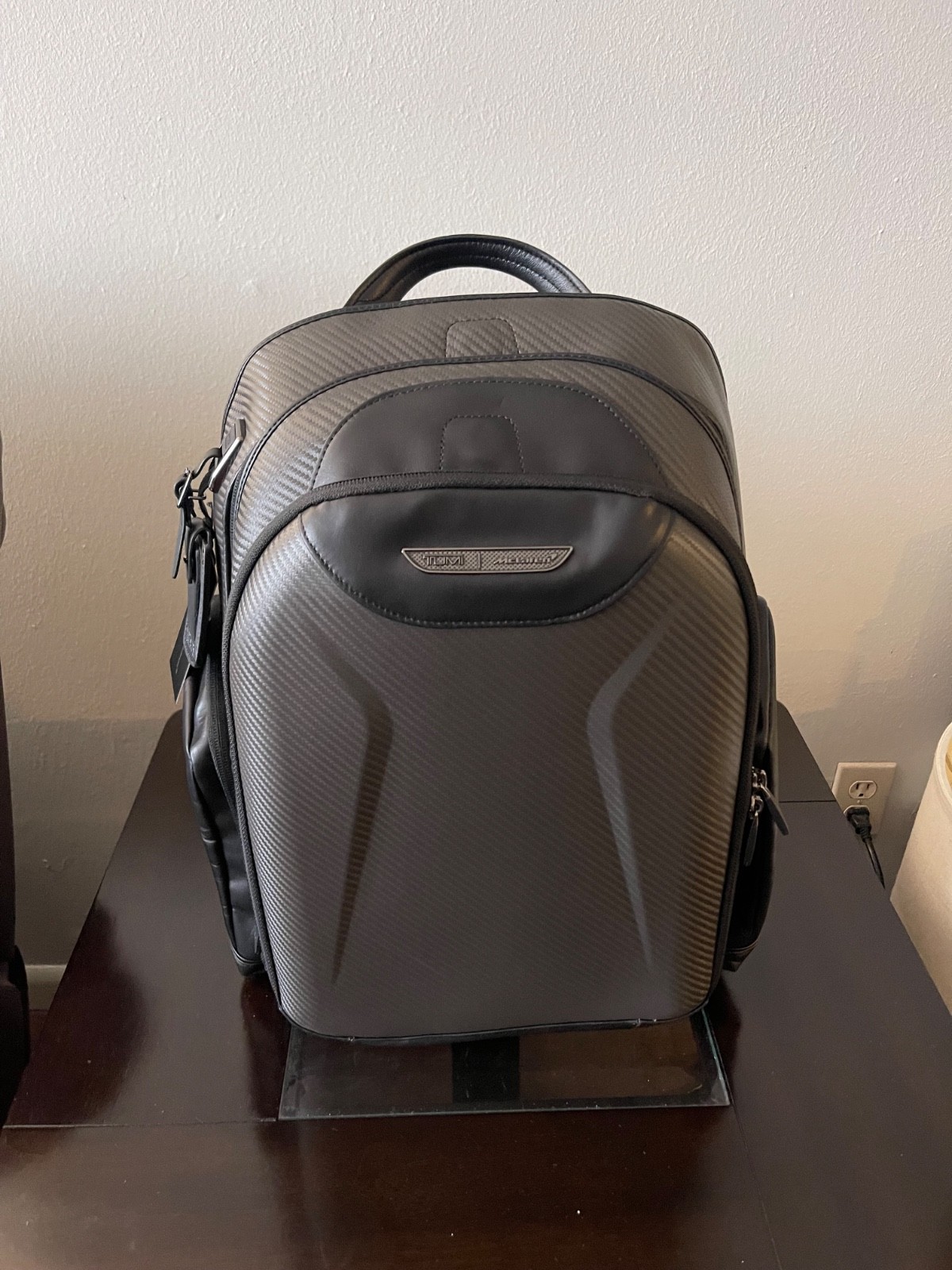 Tumi Mclaren Paddock Backpack- Carbon Fiber & Leather- Laptop- Luxury- Travel