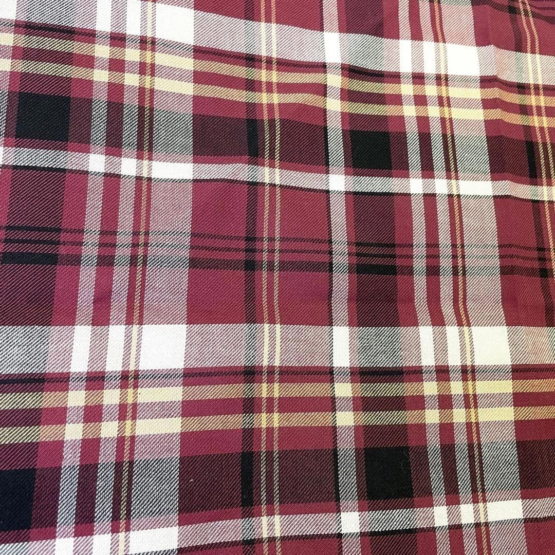 DKNY Cotton 100% Checkered Handkerchief 48x48cm Wine Red