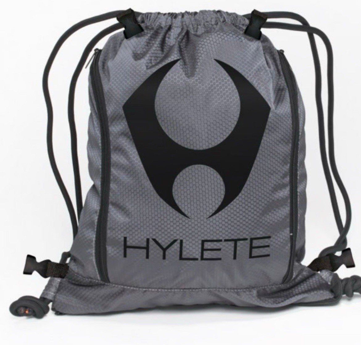 Hylete Icon XL Convertible Backpack Black Gray Zip Up Drawstring Bag Heavy Duty