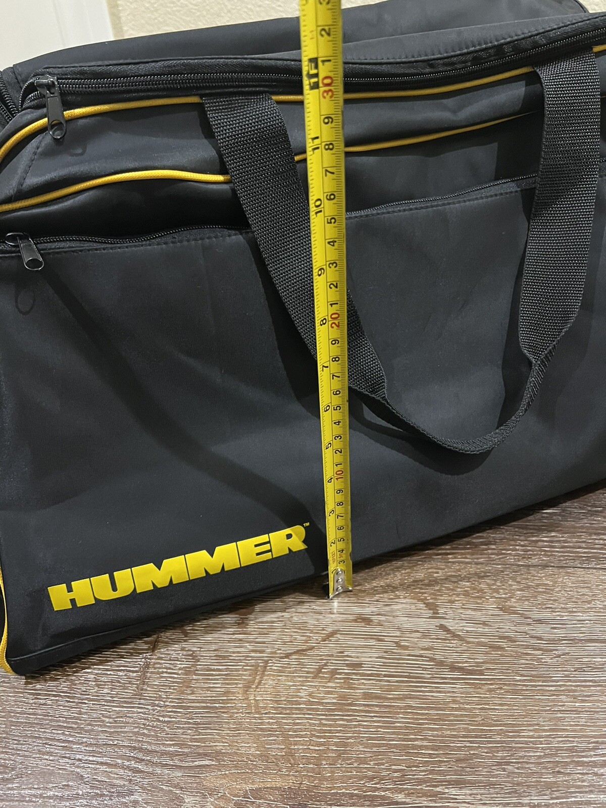 HUMMER travel / duffle large bag black and yellow