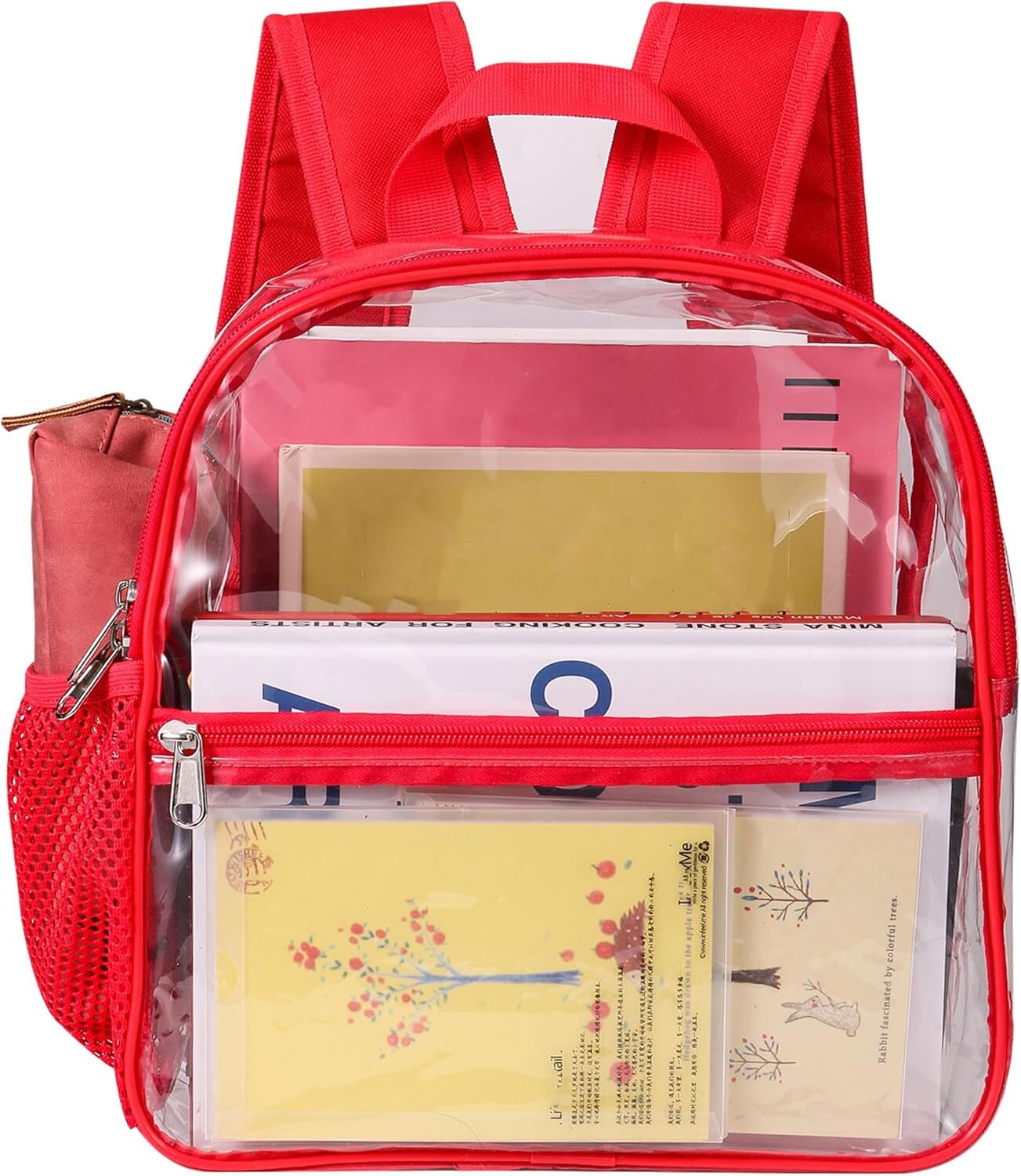Clear Stadium Backpack 12×6×12 Small Clear Bag Stadium Approved Great for Games