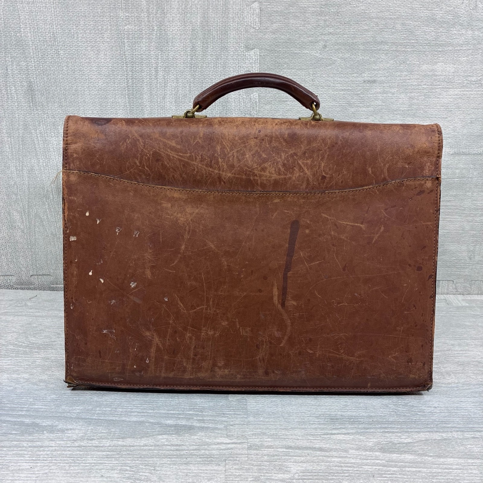 Schlesinger Briefcase Full Grain Cowhide USA Doctor Lawyer Locking Distressed