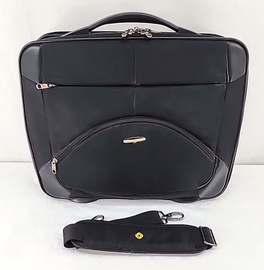 Samsonite Proteo Formal Briefcase 14”x17.5″x4″ Black Business Luggage
