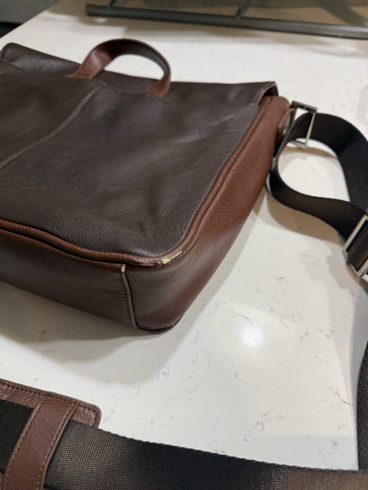Robert Graham Brown Genuine Leather Messenger Portfolio Laptop/ipad Bag