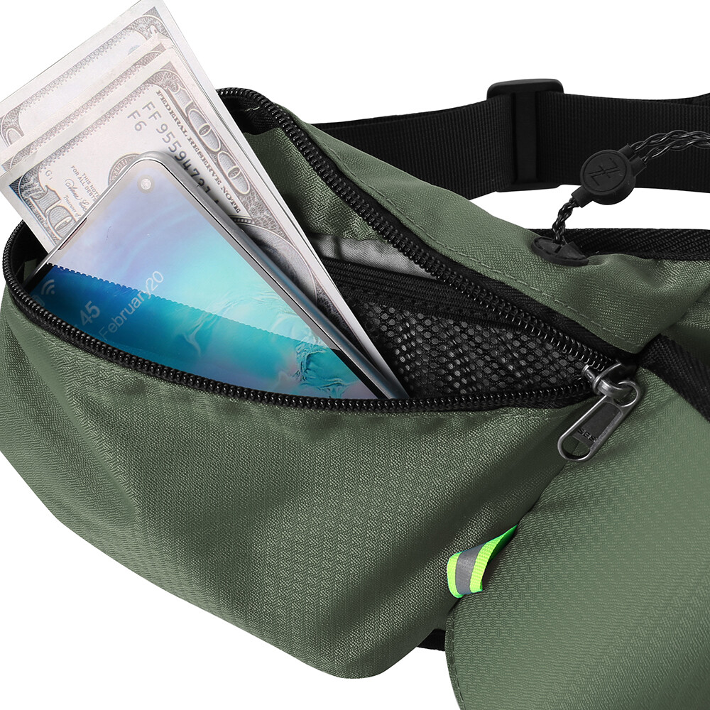 Running Belt Waist Pack Fanny Pouch Water Bottle Holder For iPhone 15 Pro Max US