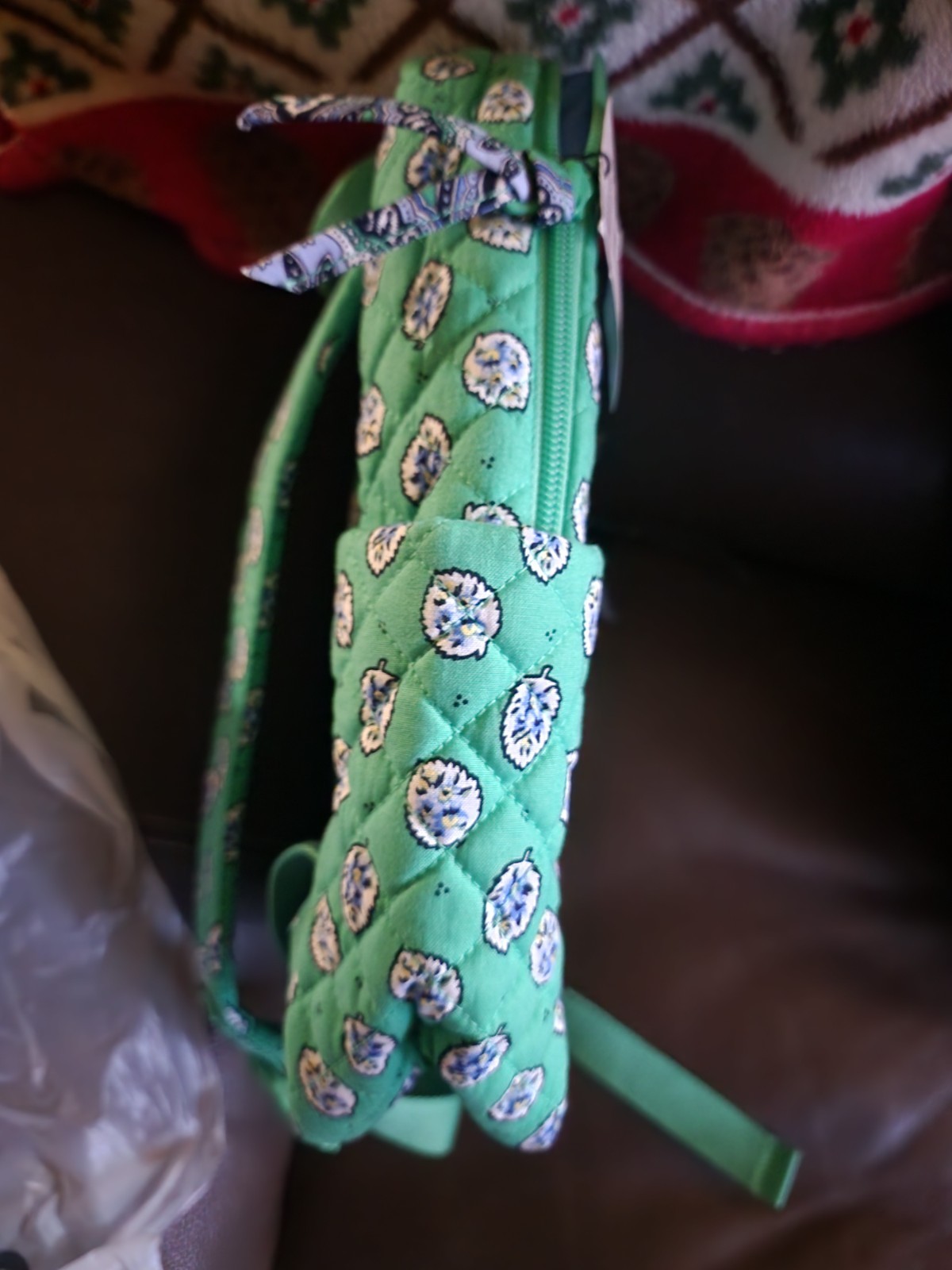 Vera Bradley Cotton Small Backpack Garden Green Leaf BNWT