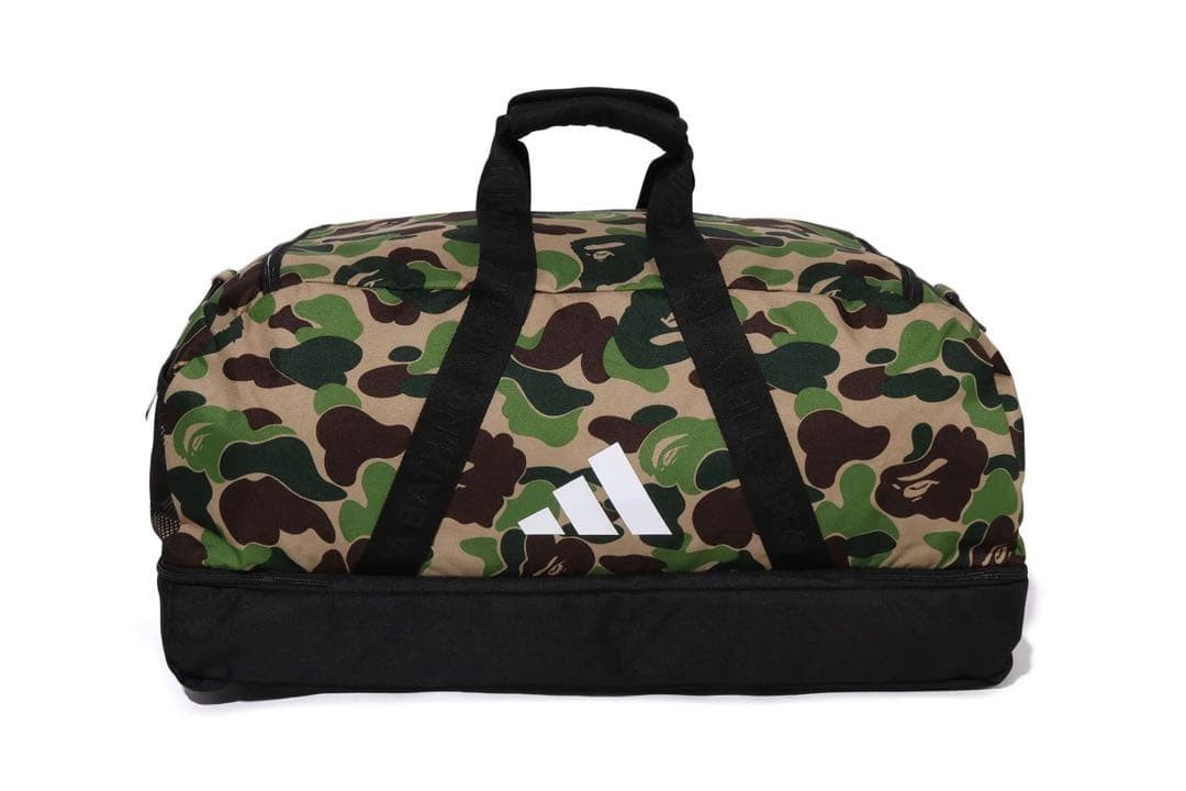 A BATHING APE BAPE Adidas Duffle Bag NS 58x30x29cm CREGRN New