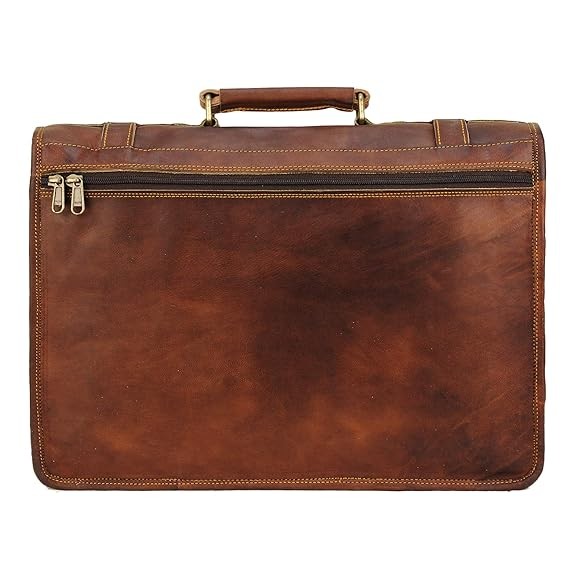 Leather Messenger Bag for Men Vintage Handmade Laptop Shoulder Briefcase Satchel