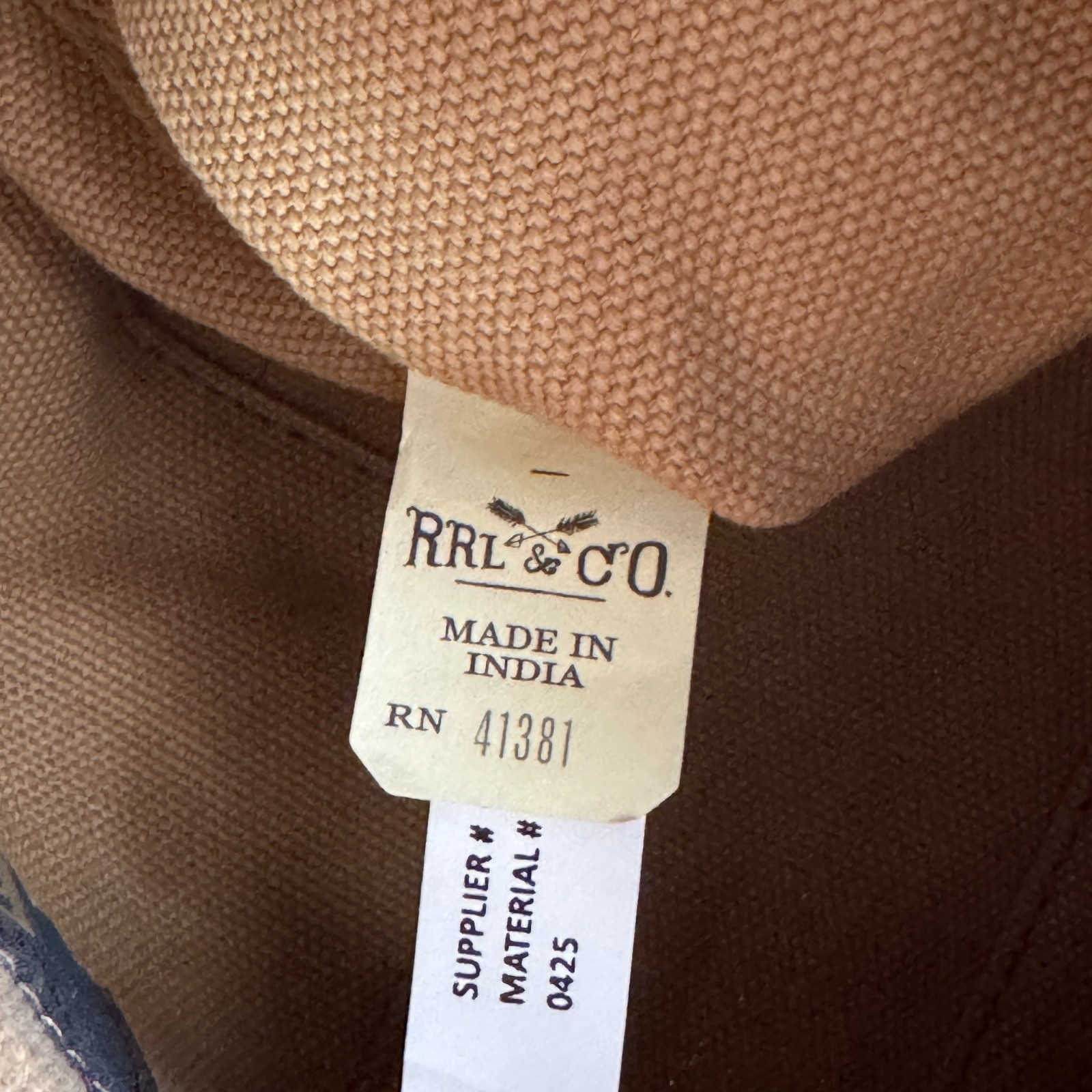 RRL Double RL Ralph Lauren Leather Trim Canvas Harley Market Tote Bag