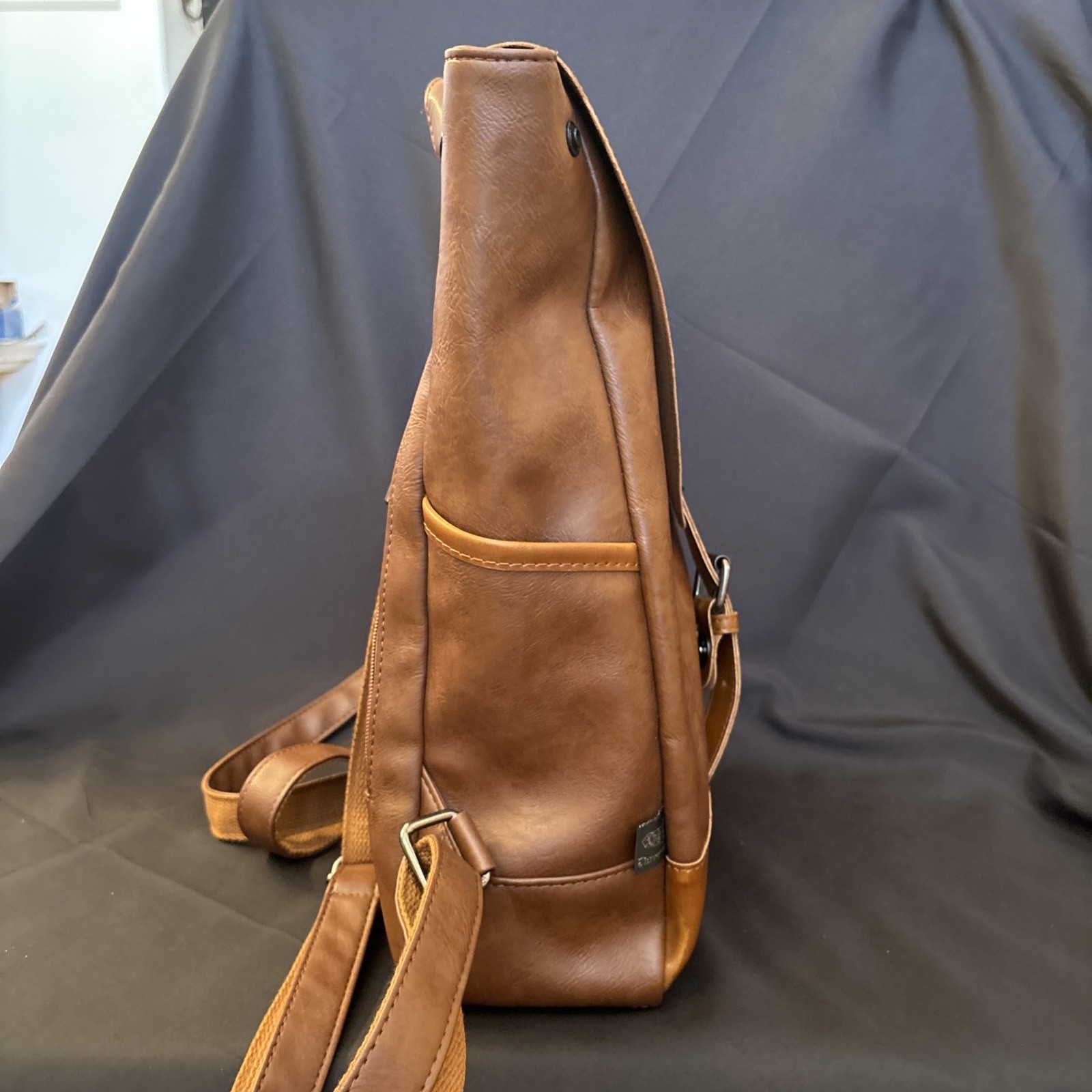 THREE- BOX VEGAN LEATHER BACKPACK VERY CUTE AND LARGE STYLISH VINTAGE