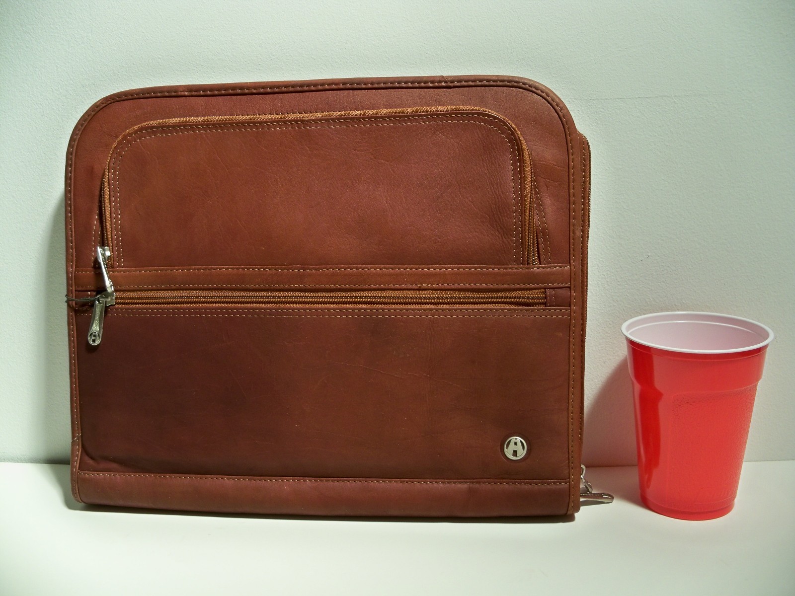 Full Grain Leather Fan File Folio Portfolio – Red-Brown or Black-Brown